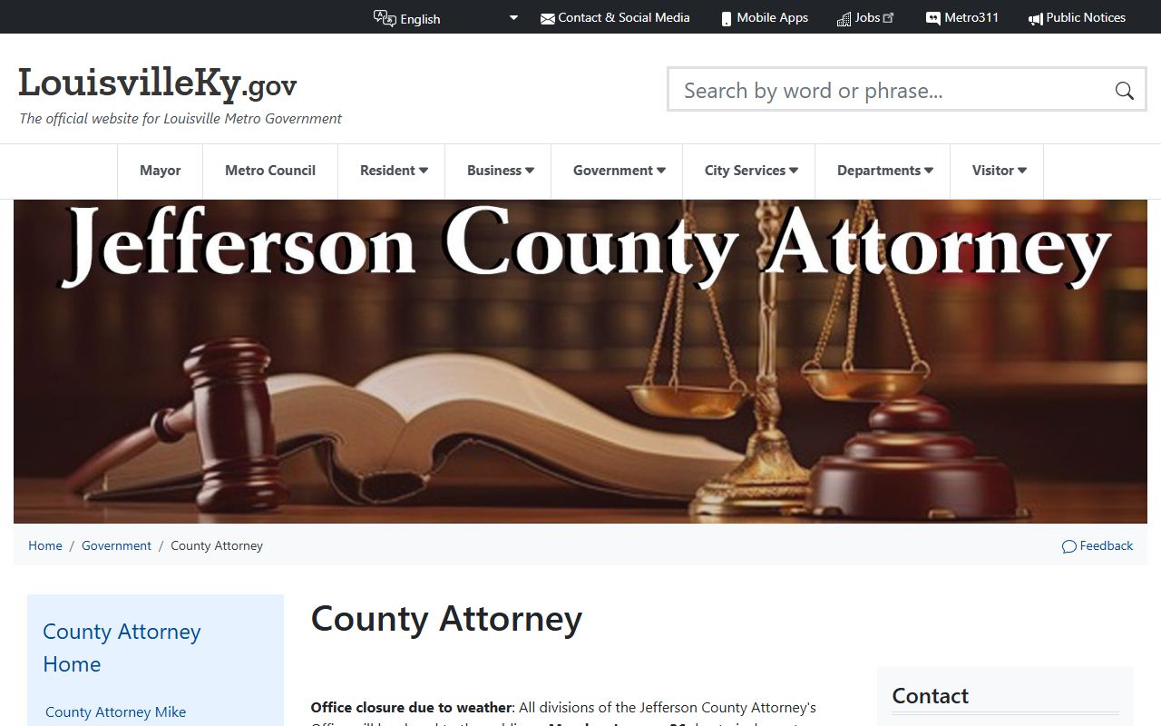 Louisville County Attorney office building