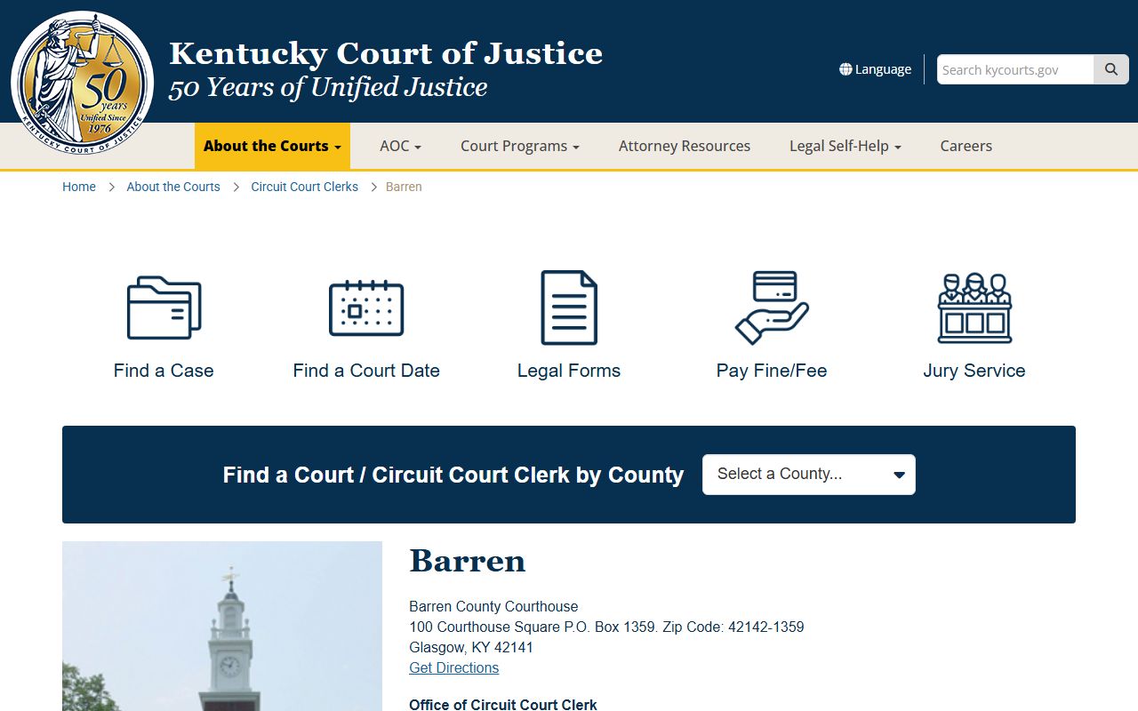 Barren County Circuit Court Information