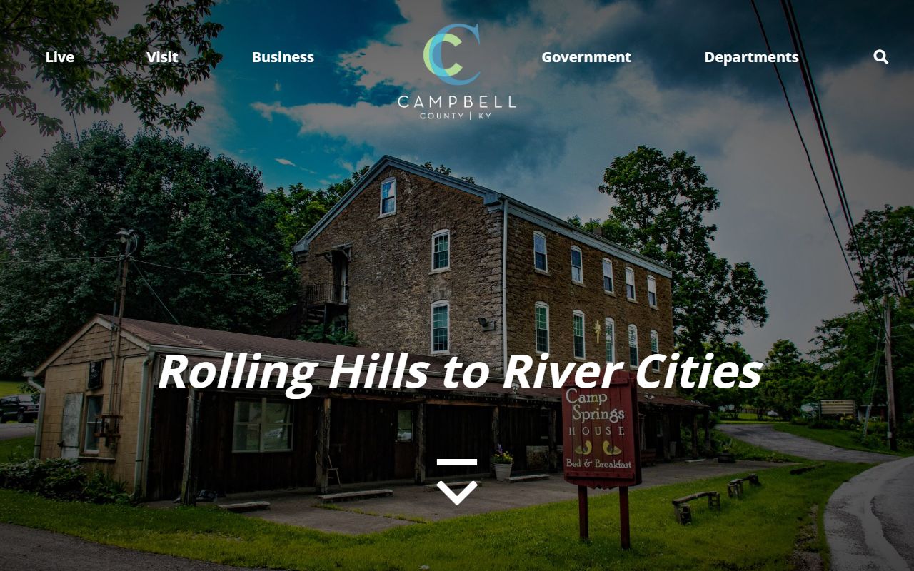 Campbell County government website showing official county resources