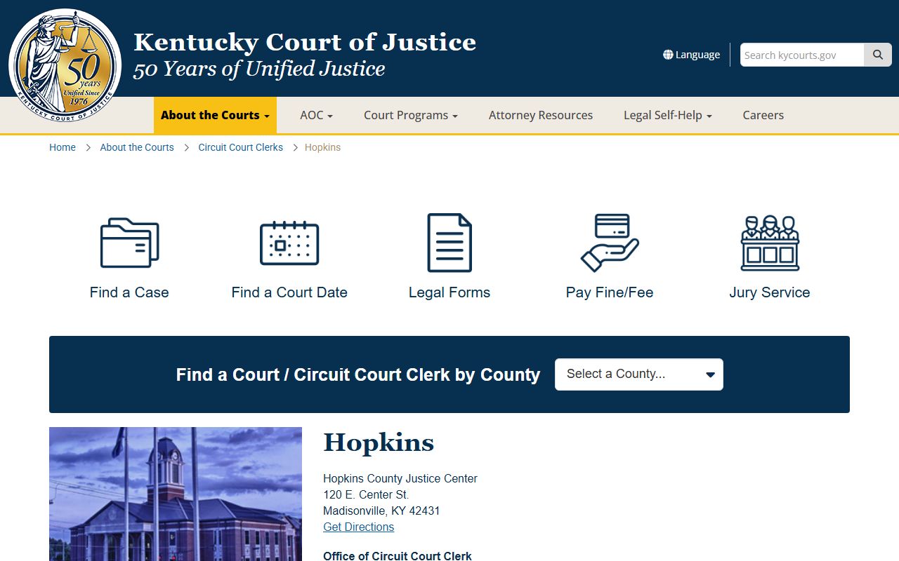 Hopkins County Circuit Court Information