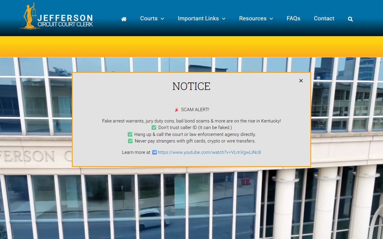 Jefferson County Court and Warrant Information