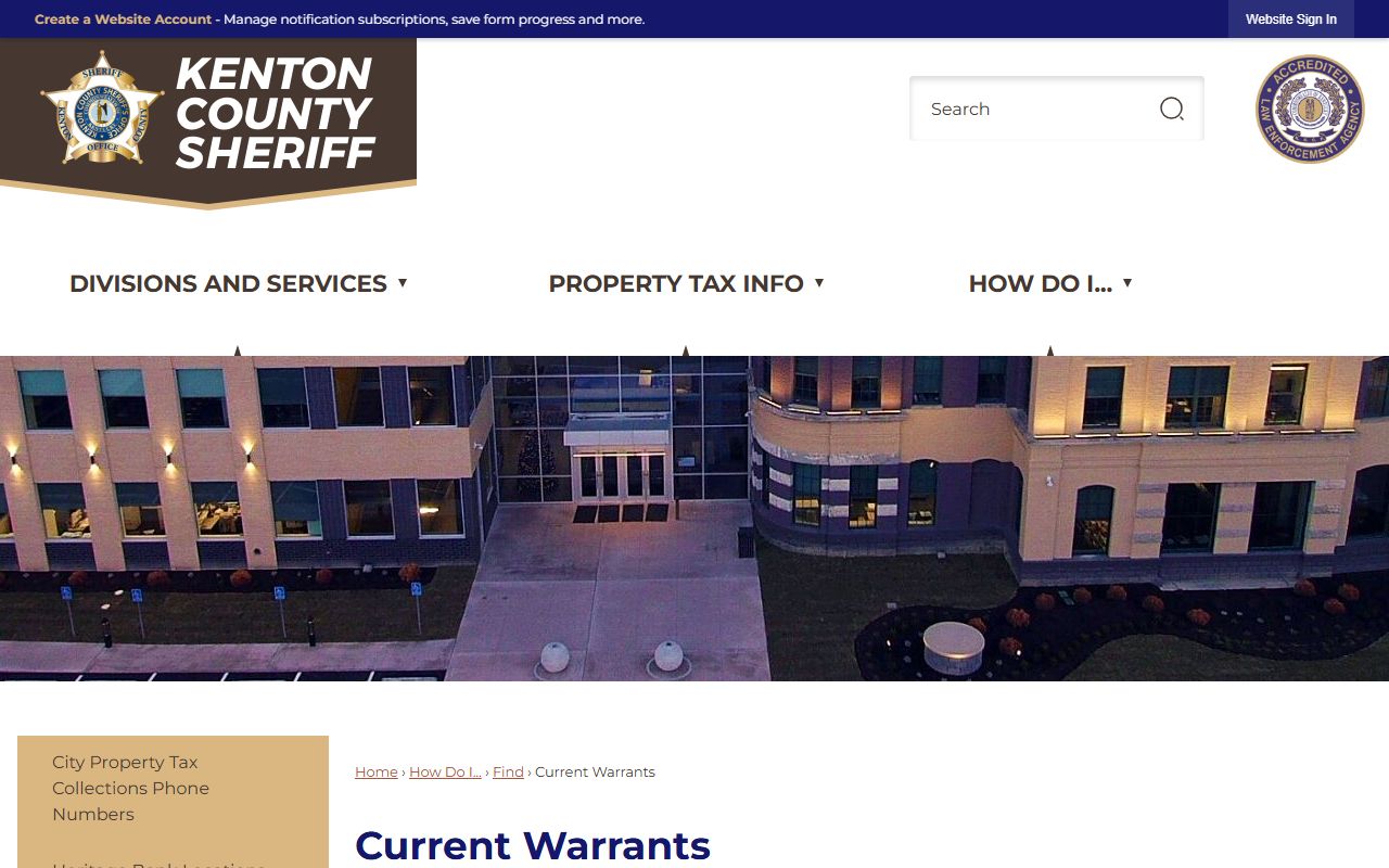 Kenton County Sheriff Warrant Information