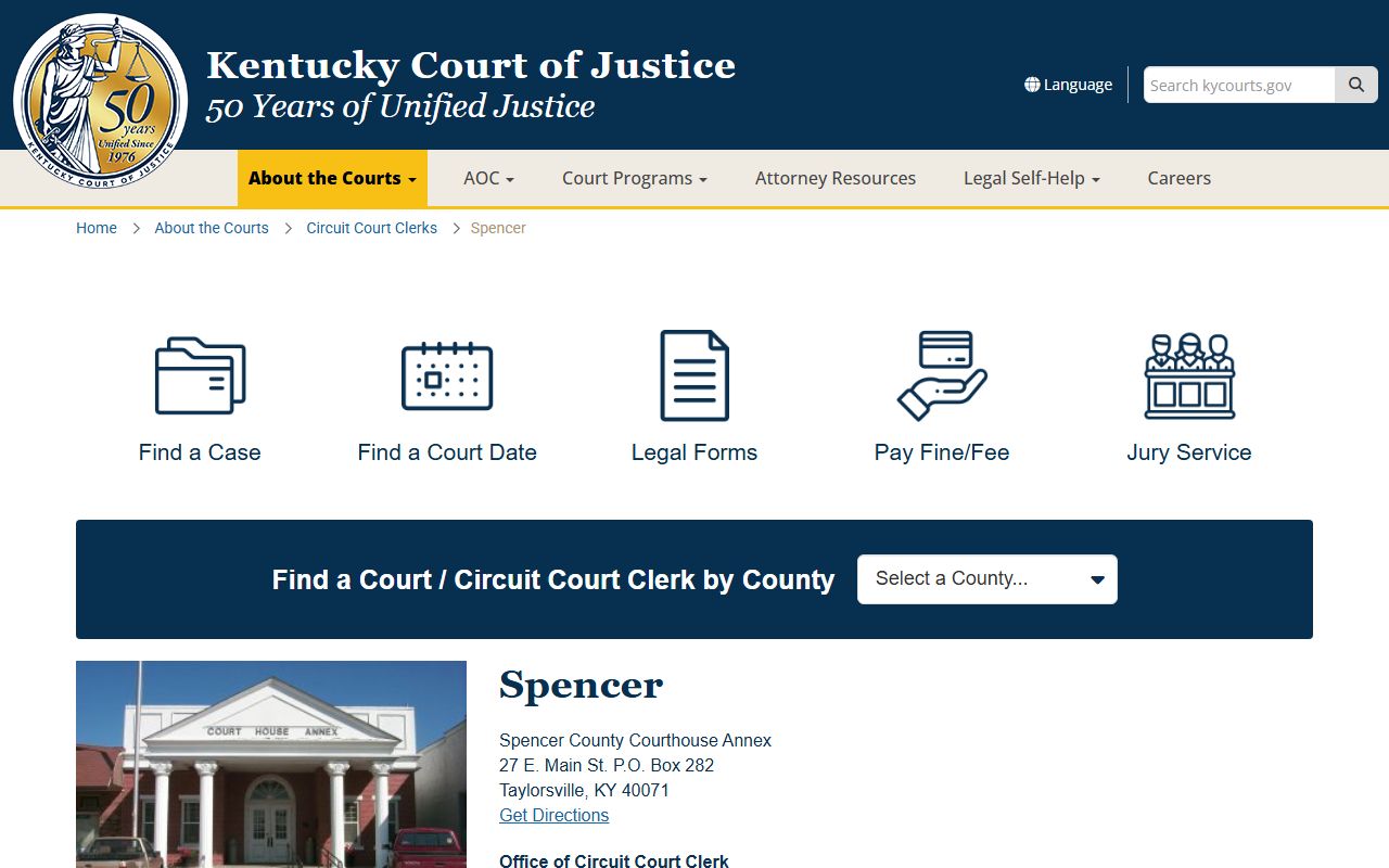 Spencer County Bench Warrants reference