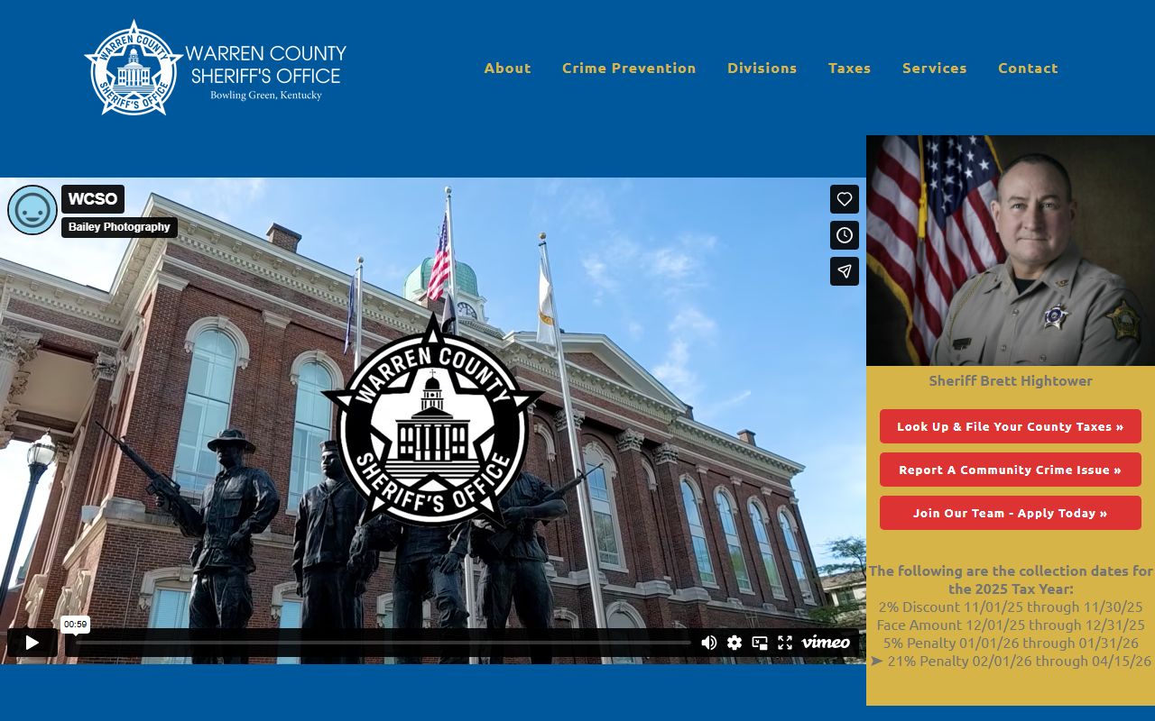 Warren County Sheriff's Office Website